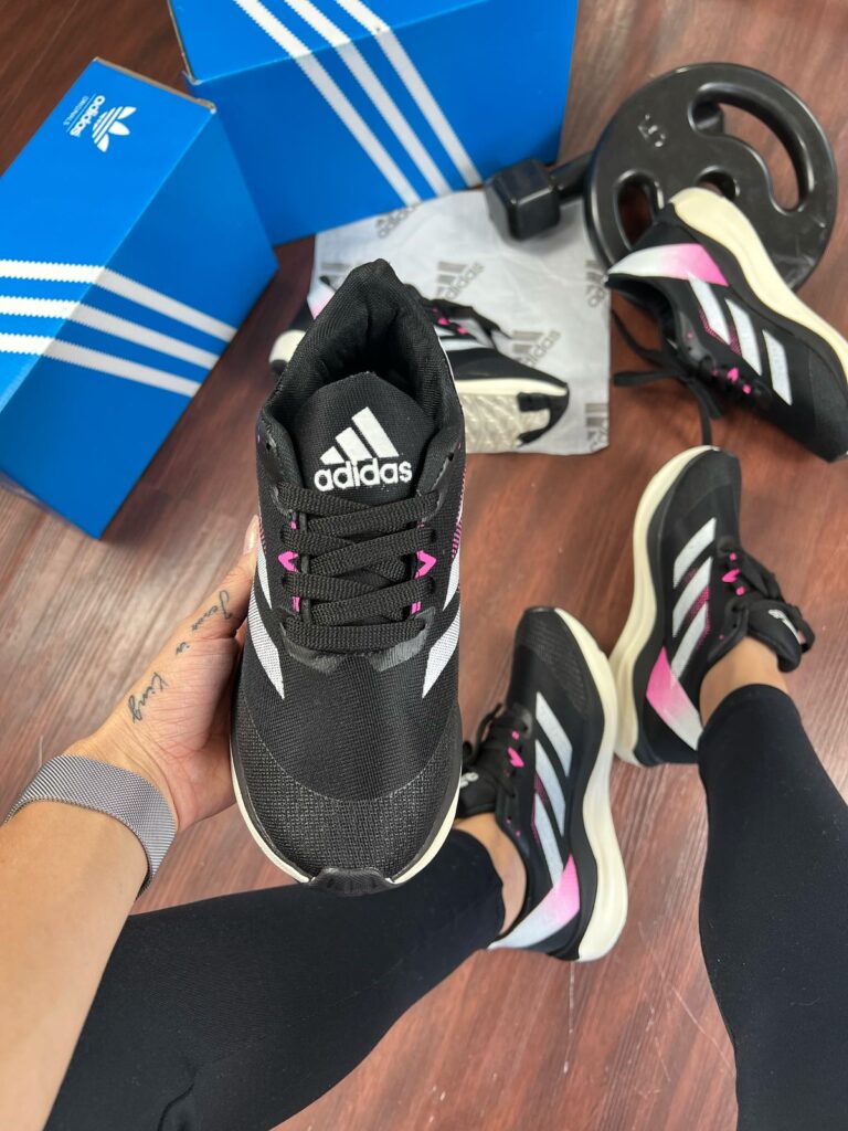 Tênis Adidas Adizero Boston 12 Preto Rosa Feminino Premium