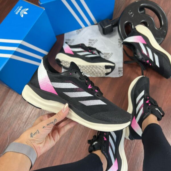 Tênis Adidas Adizero Boston 12 Preto Rosa Feminino Premium