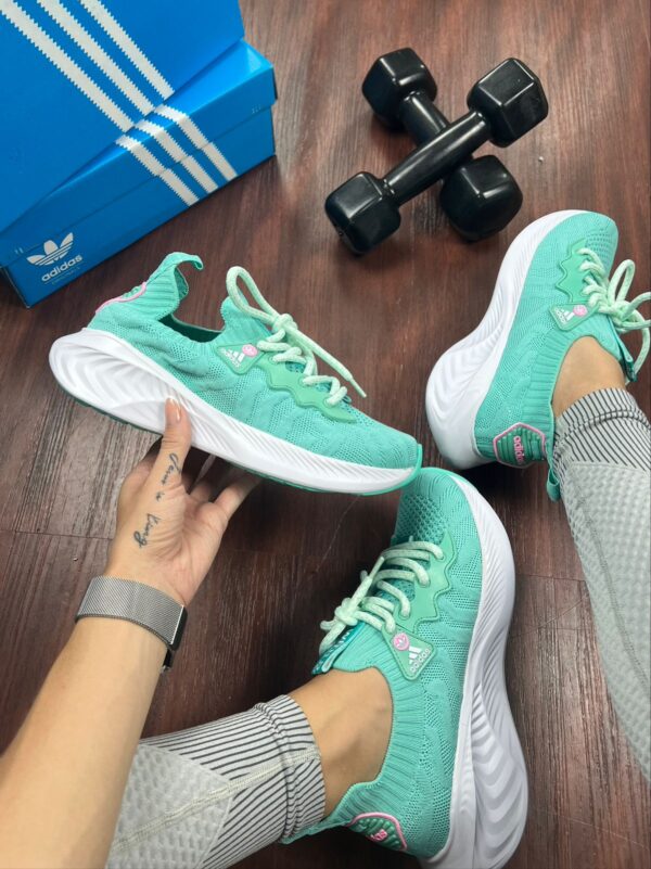 Tênis Adidas Sport Kinite Verde Água Feminino Premium
