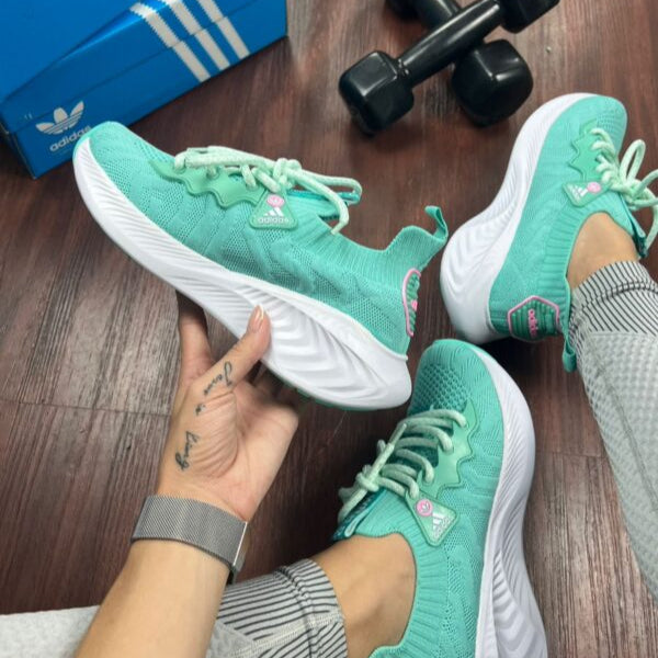 Tênis Adidas Sport Kinite Verde Água Feminino Premium