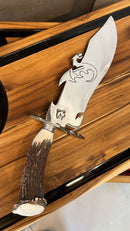 Faca especial. Cabo de chifre de cervo aço inox