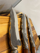 Faca especial forjada bruto aço arado. 5mm de espessura.