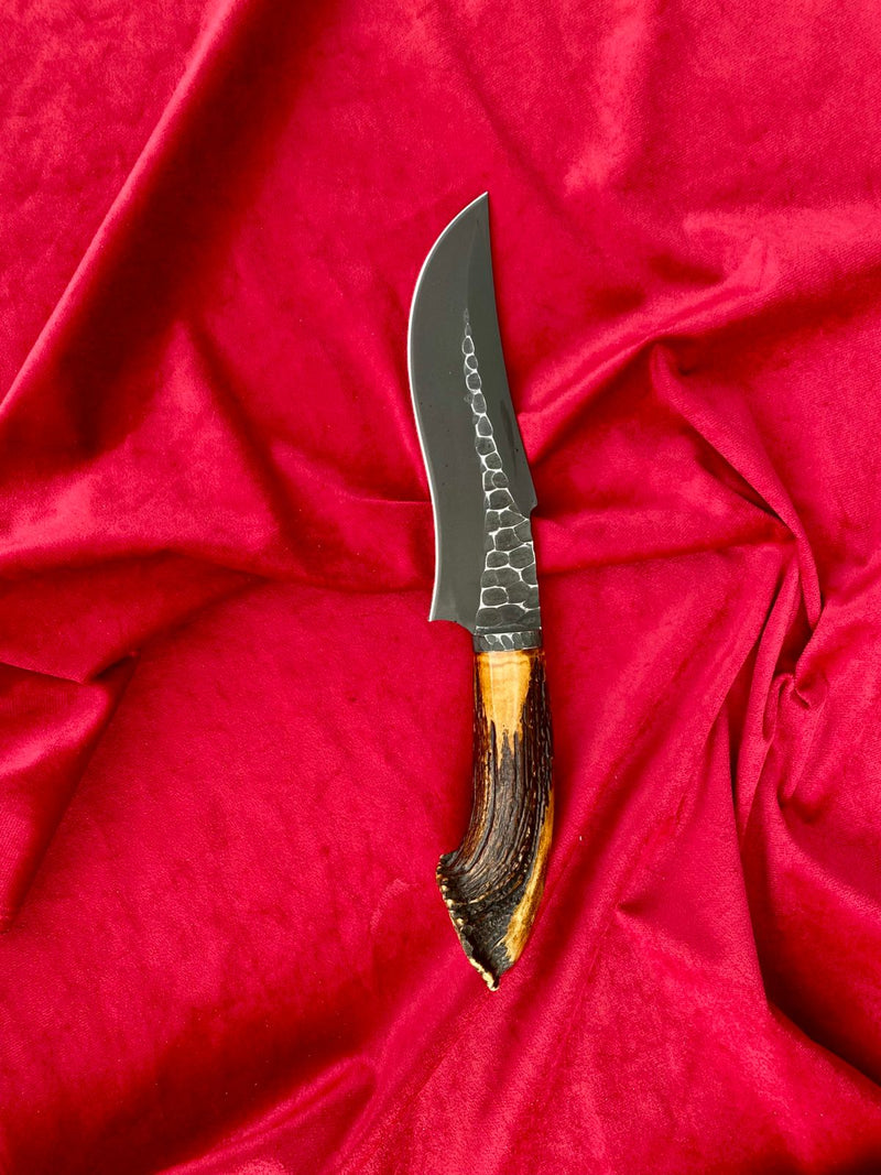 Faca especial forjada cabo madeira e osso aço arado