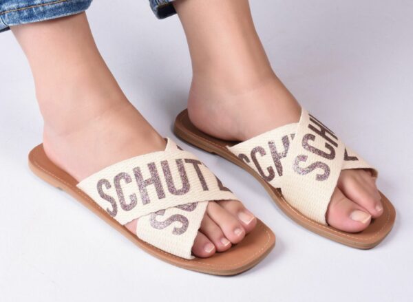 Sandália Schutz Flat X Gliter