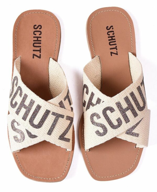 Sandália Schutz Flat X Gliter